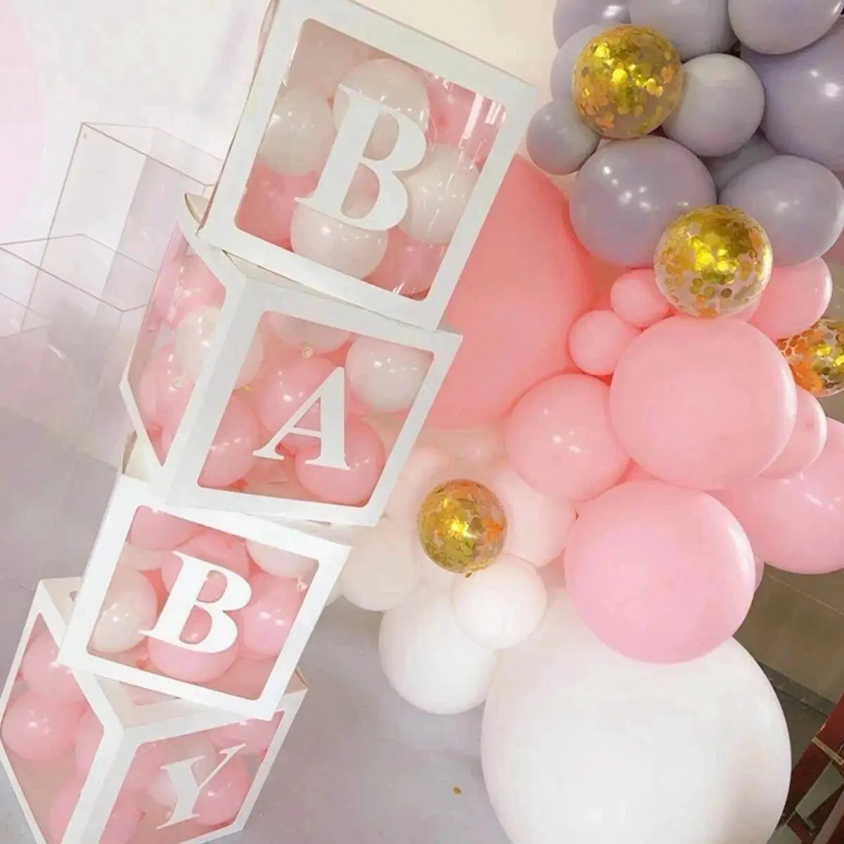 Baby Balloon Box For Baby Shower First Birthday Gender Reveal Boy Or Girl Kids Party Decoration