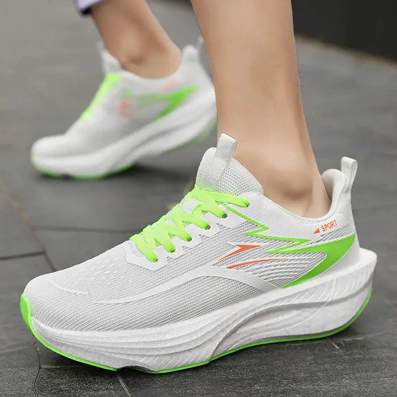 Marathon Mens And Womens Sports Running Shoes With Carbon Board Air Cushion Breathable Lightweight Nonskid Sneakers