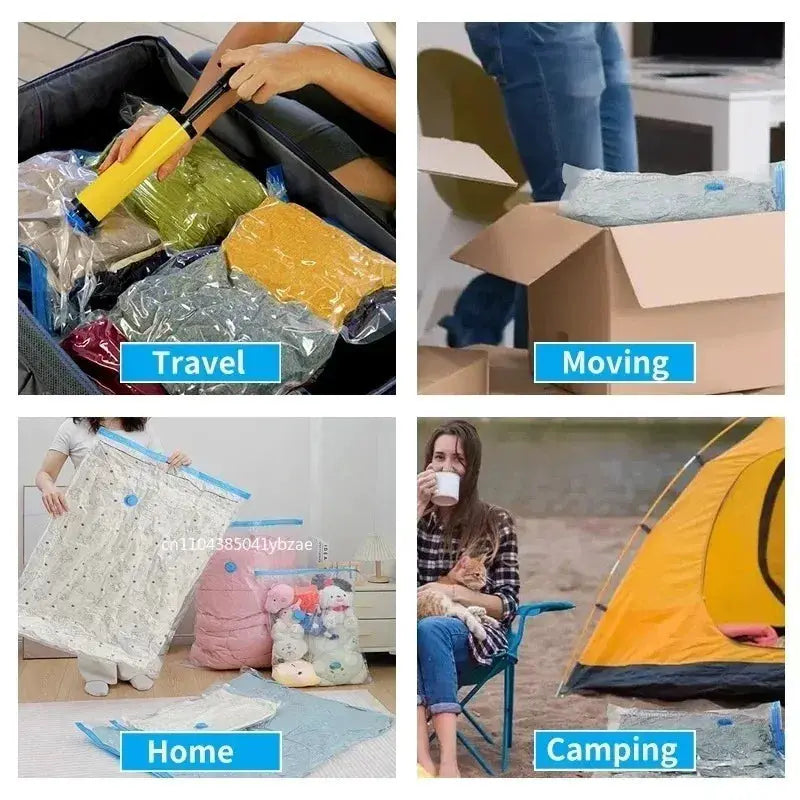 Thickened Vacuum Bags for Quilts and Clothes Storage Transparent
