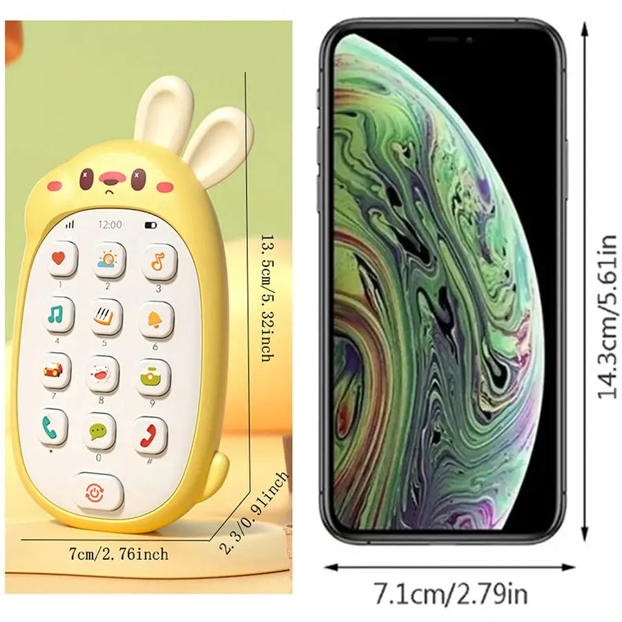 Childrens Rabbit Toy Mobile Phone For Babies 0-36 Months Chewable Puzzle Multifunctional Music Toy