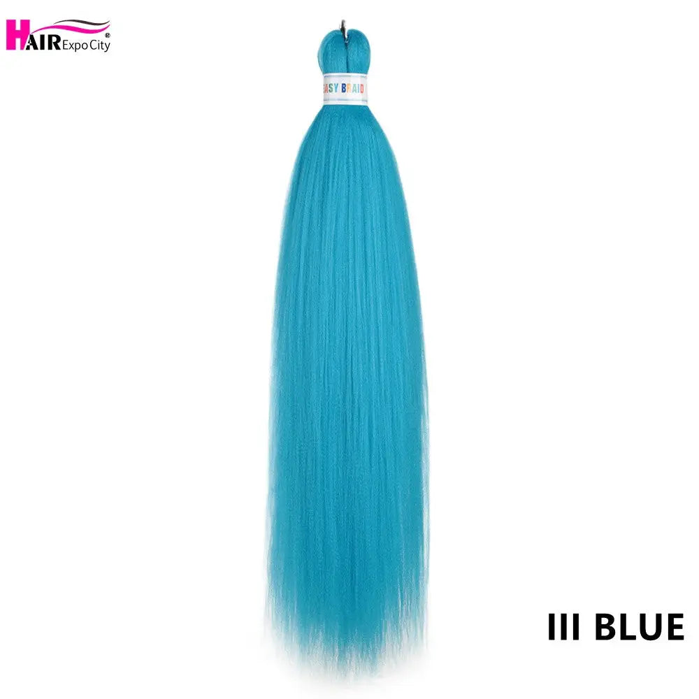 Easy Braids 26in Synthetic Jumbo Braids Hair Extensions in blue ombre, pre-stretched by Simples Market