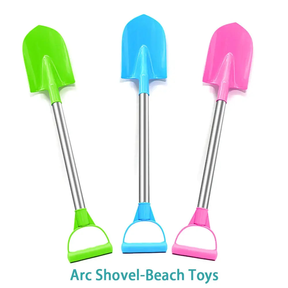 MSFTOYS 56cm Stainless Steel Beach Shovel For Sand And Snow Pointed Shovel Toy Thickened Outdoor Shovel For Kids Gift