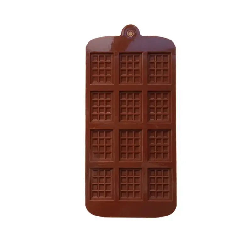 12 Cavity Silicone Chocolate And Waffle Mold For Fondant Cakes DIY Candy Bar Decoration Tools Kitchen Baking