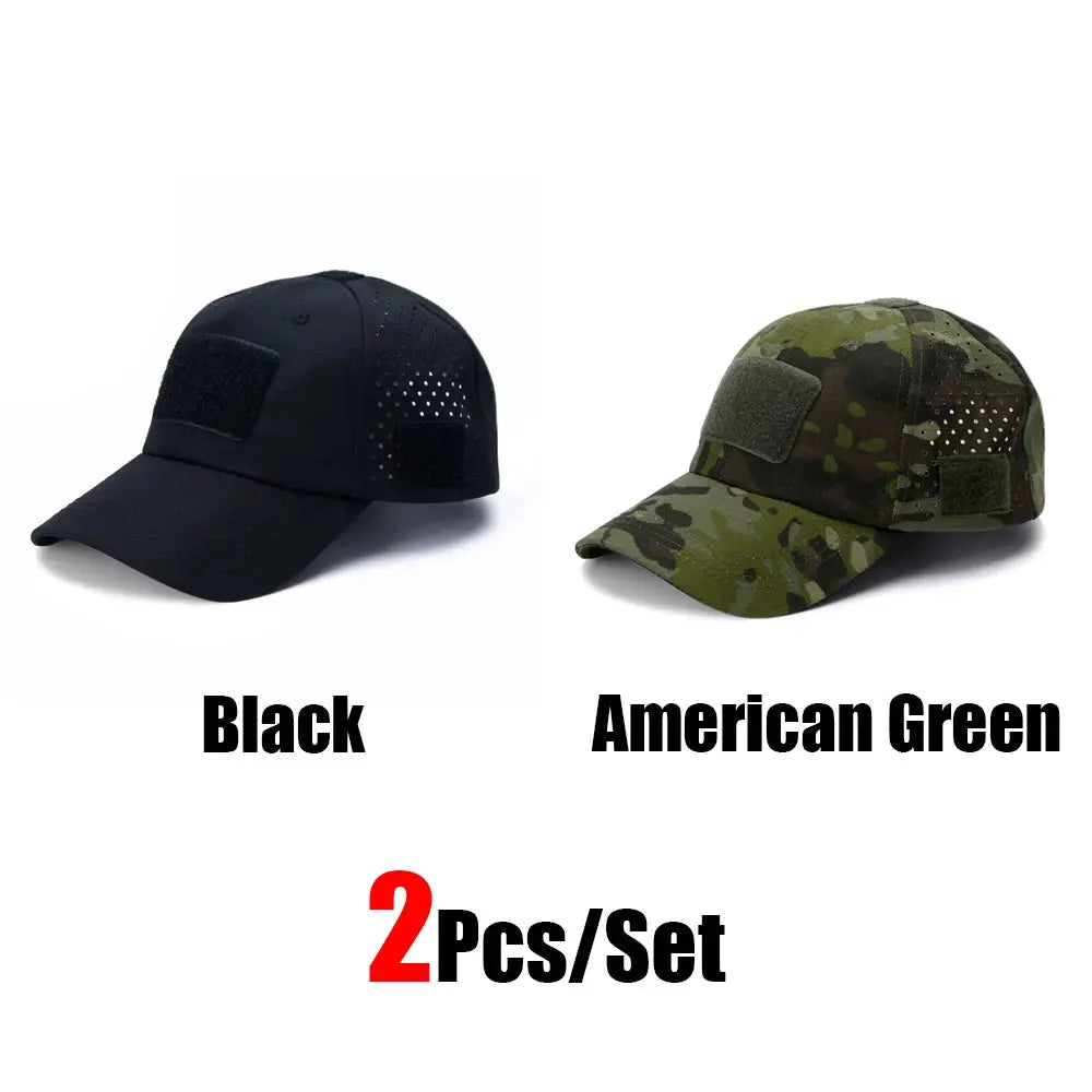 Mens Camouflage Baseball Cap Breathable Sun Protection Hat For Outdoor Sports Hunting Hiking Camping Beach Fishing