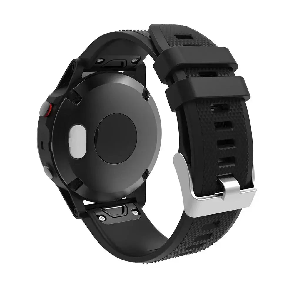 Silicone dustproof charging-port protector cap for Garmin watches by Simples Market, black