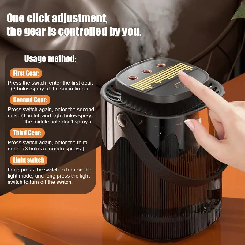 Air Humidifier 3L Large Capacity Air Atomizer USB Home Office Essential Oil Diffuser Heavy Fog Aroma Humidifier Cool Mist Maker