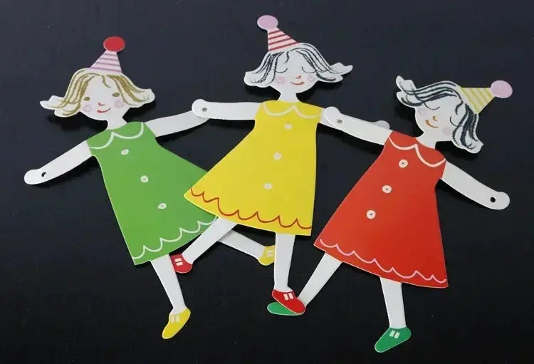 Cute Hands In Hands Boy Girl Cat And Dog Cartoon DIY Bunting Birthday Banner Party Decoration Hanging Flags