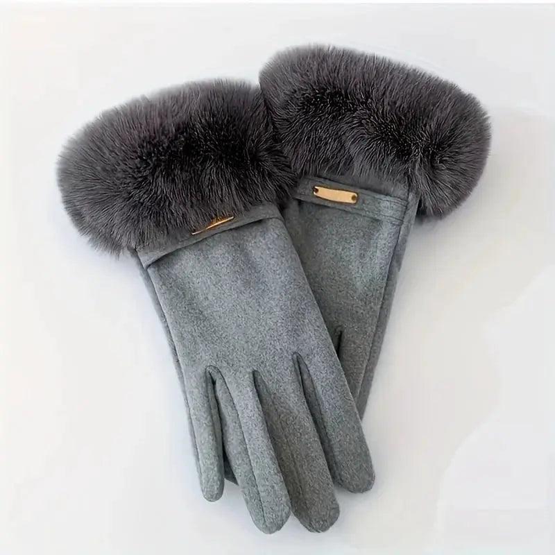 PolarGuard Womens Winter Thick Windproof Driving Gloves With Touchscreen Compatibility For Cold Weather Rides