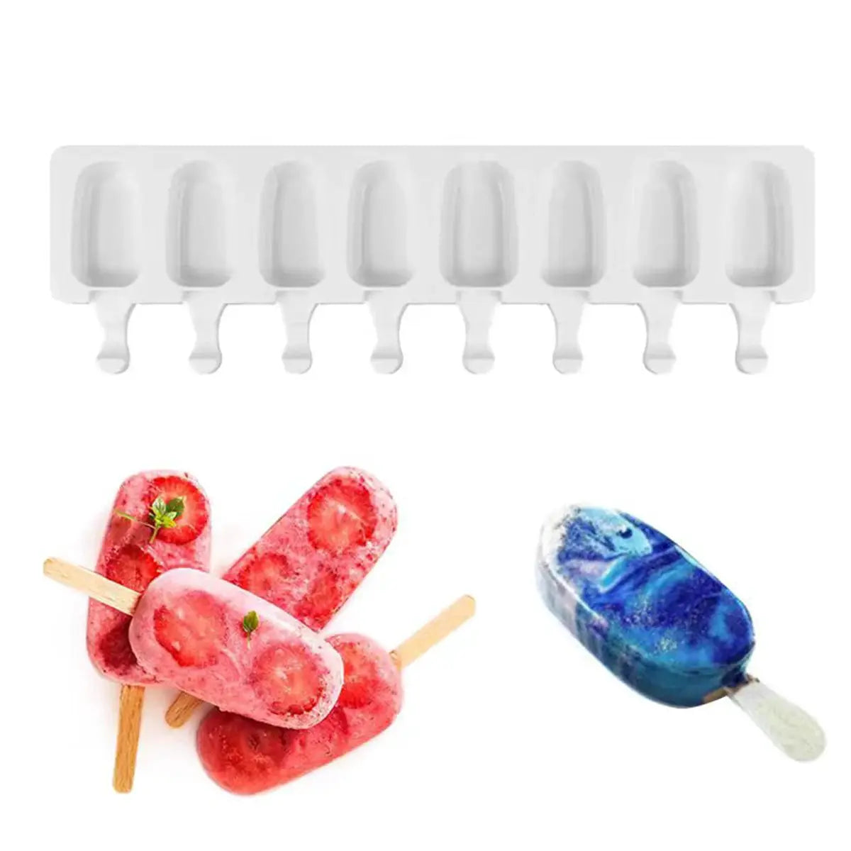 Silicone Ice Cream Mold For DIY Treats, Fruit Juice Popsicle Tray, Popsicle Mould, Baking Mold, Ice Tray