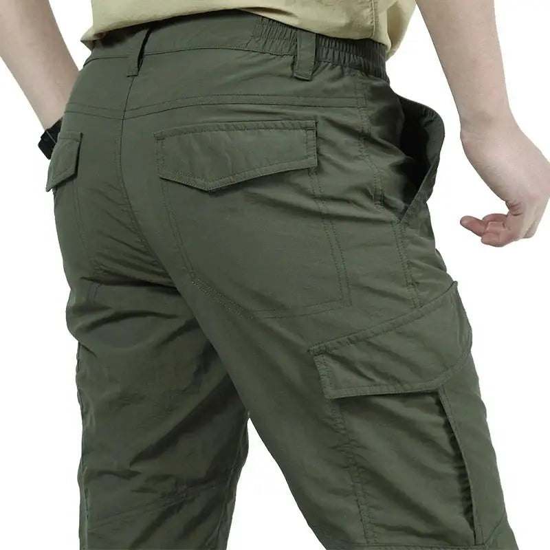 Military Tactical Cargo Pants Simples Market olive green waterproof wear-resistant multi-pocket outdoor hiking trousers