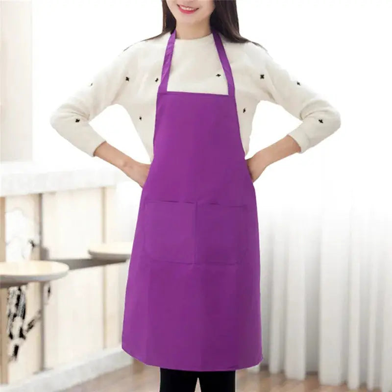 ChefGuard Adjustable Unisex Waterproof Polyester Cooking Apron With Pockets For Kitchen And Barbecue