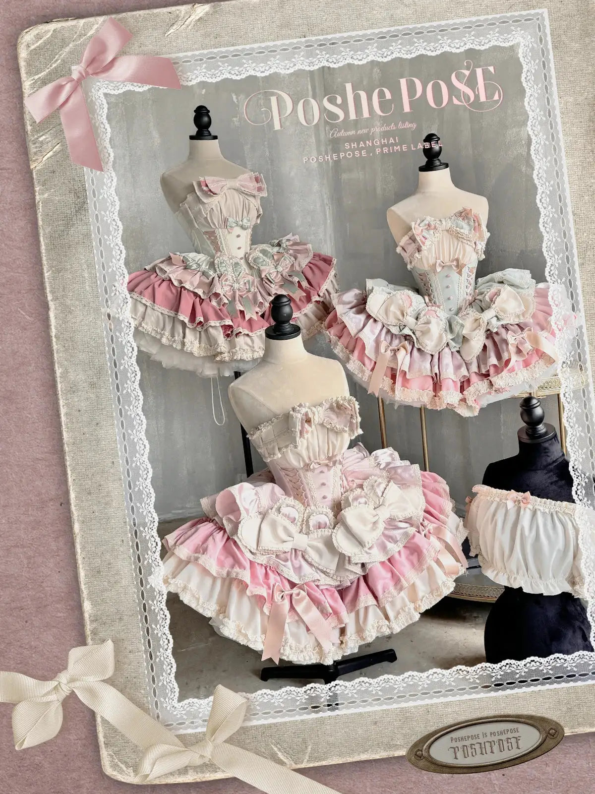 Girls Birthday Lolita Dress Tube Top Satin Bowknot Pettiskirt Mini