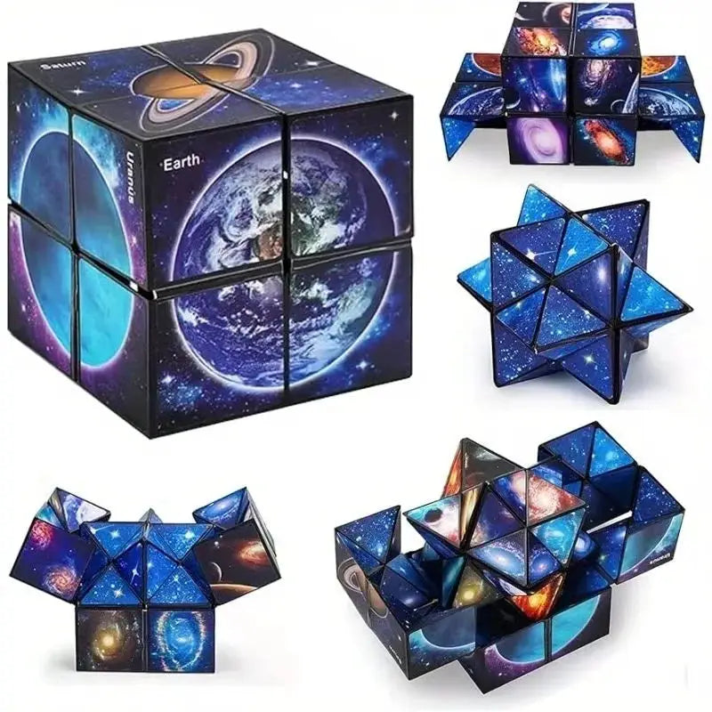 3D Educational Anti Stress Toy For Kids Transformable Starry Sky Theme Learning Plaything