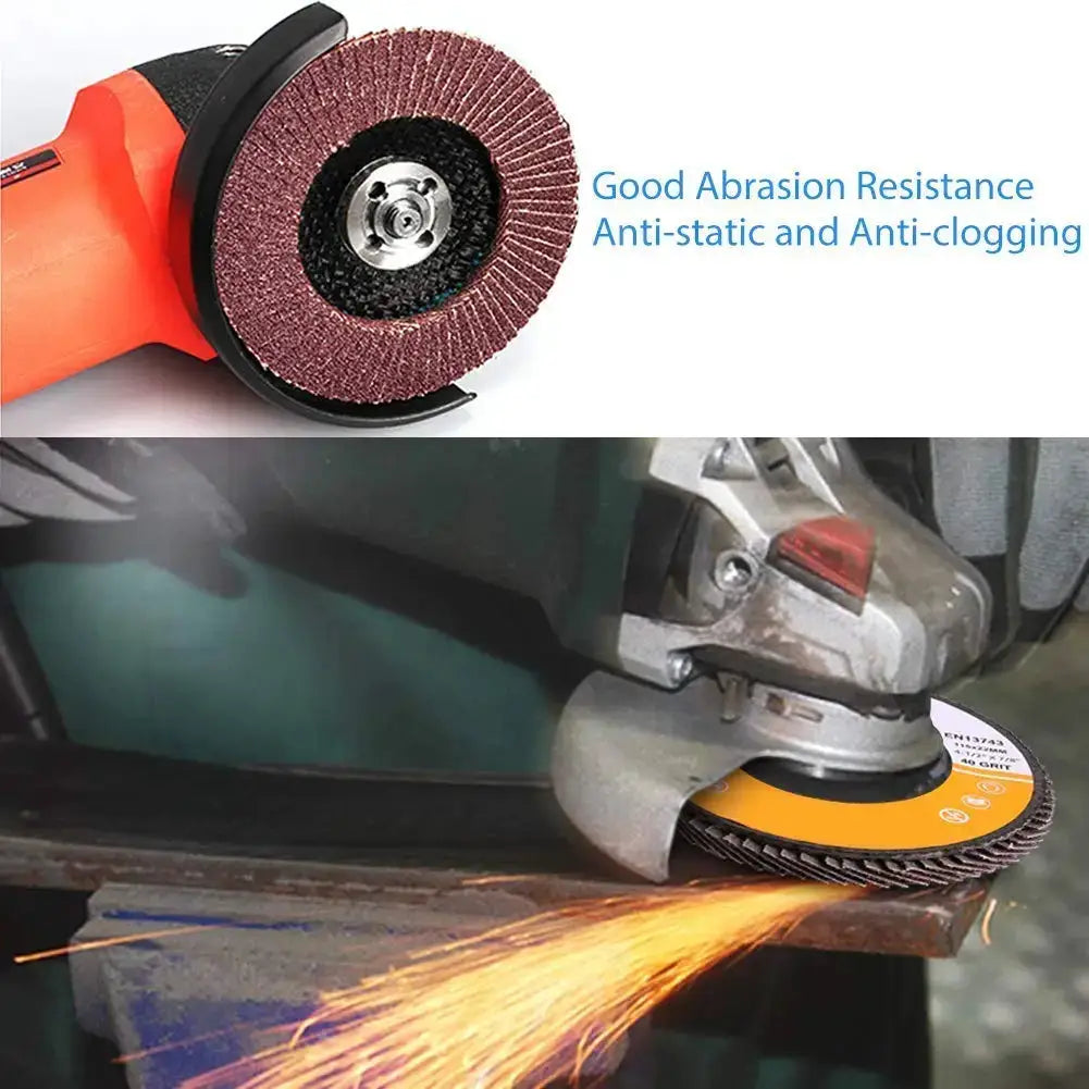 5 Pieces Zirconia Flap Discs For Angle Grinder In 125 150 180 MM 36 80 100 120 Grit Sanding Discs For Finishing