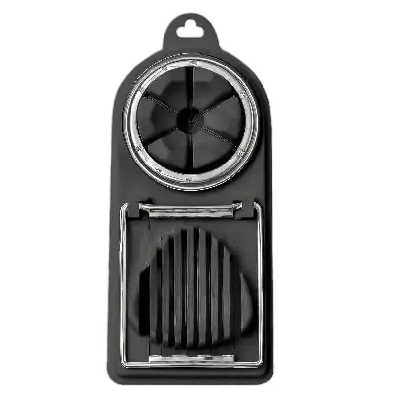 Multifunctional Egg Slicer Stainless Steel Two In One Egg Cutter And Splitter Kitchen Gadget
