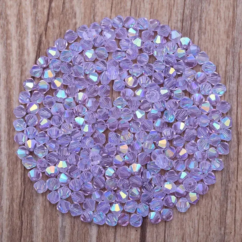300Pcs Exquisite 4mm Bicone Crystal Beads for Jewelry Making Accessories 061-080