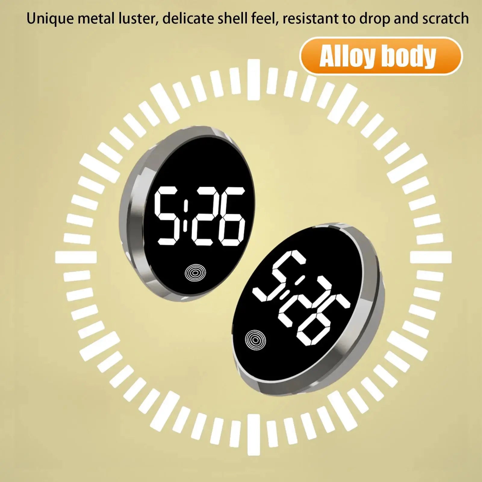 Car LED Clock With Touch Control Dashboard Watch Bright LED Display And Adjustable Brightness