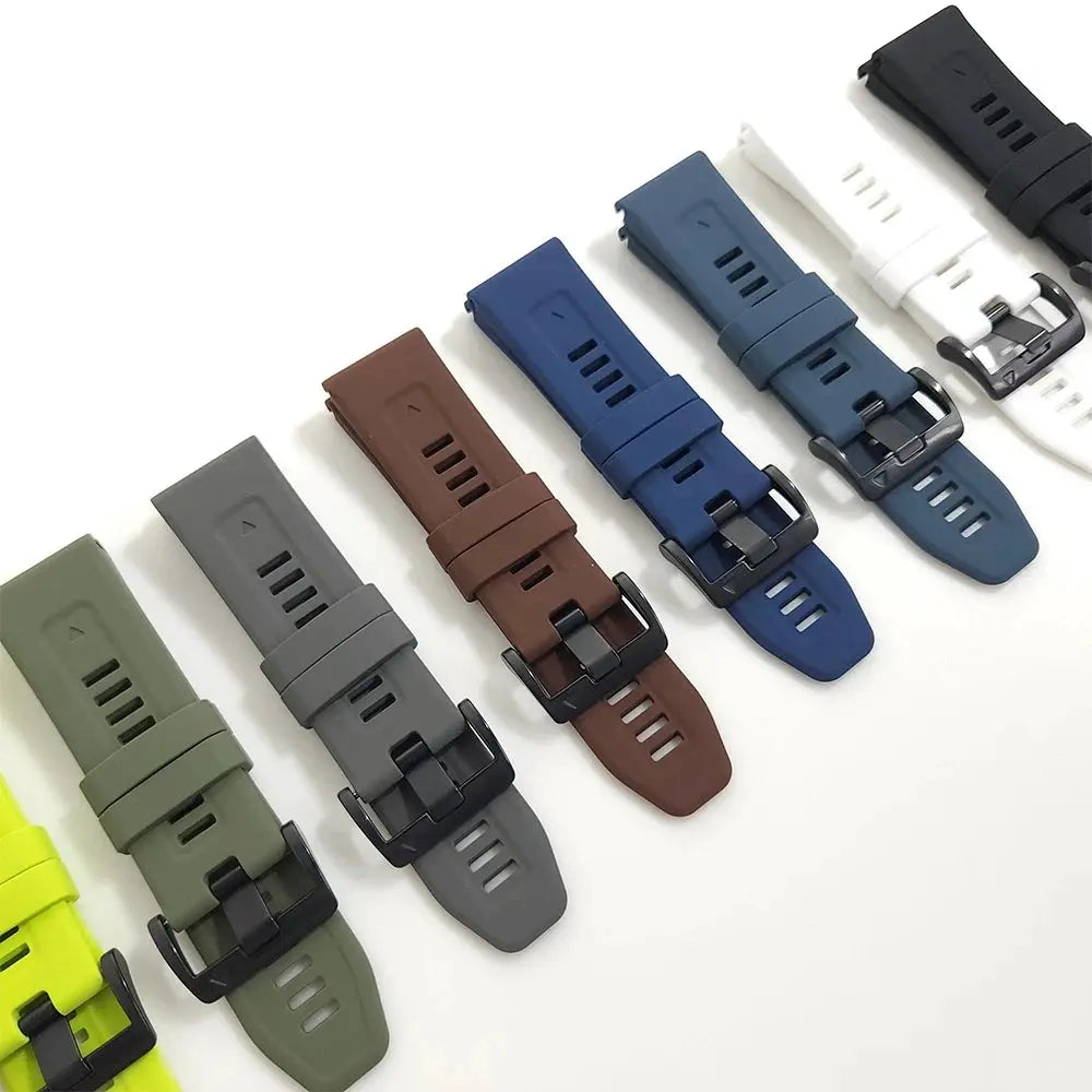 QuickFit silicone watch strap set, 9 colors, 22/26mm for Garmin Epix Gen 2 and Fenix 7/7X/5Plus/6X Pro Enduro 2
