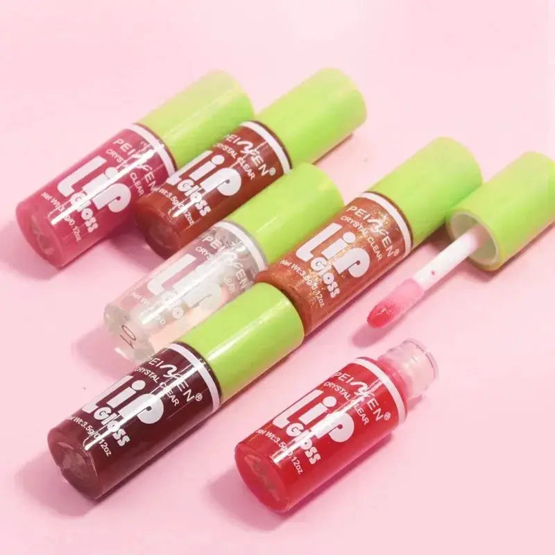 LuxeGlow Six Piece Moisturizing Lip Gloss Set Hydrating Lip Oil Plumper For Natural Shine