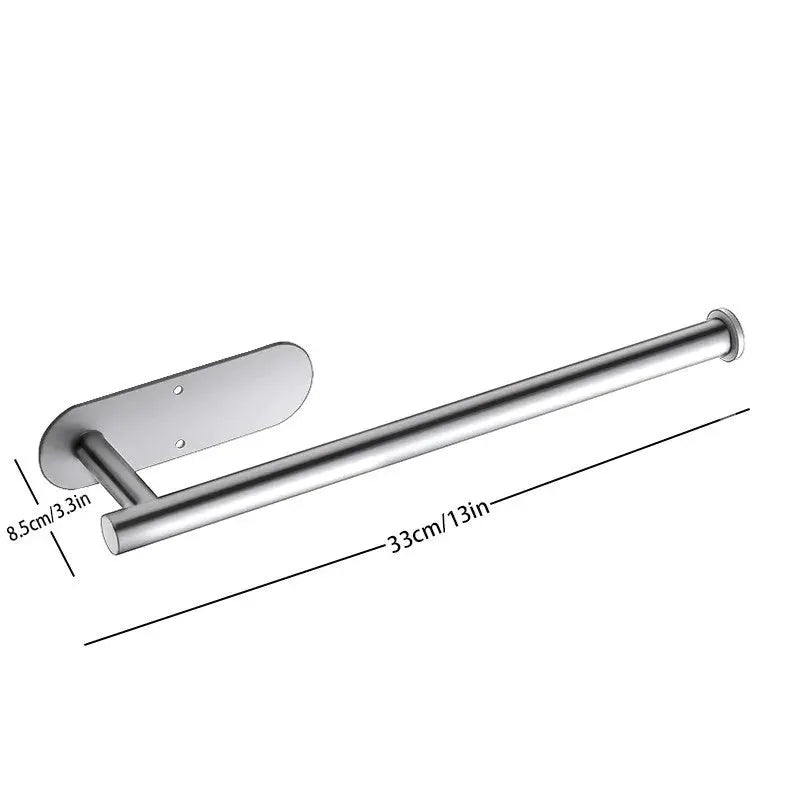 Kitchen Paper Towel Holder Adhesive Wall Mount Toilet Roll Dispenser Napkin Rack Cabinet Storage Bathroom Accessories
