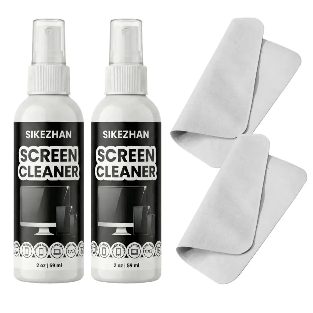 SIKEZHAN Screen Cleaner Kit With Polishing Cloth Streak Free Spray For MacBook iPad iPhone Laptop Monitor And TV 2 oz