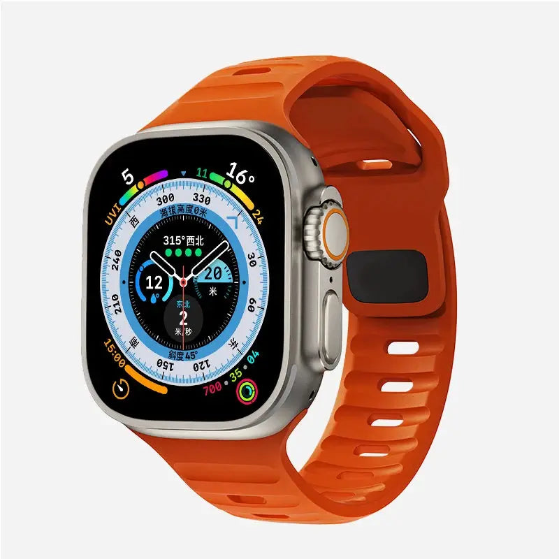 Strap For Apple Watch Band 49mm 44mm 45mm 41mm 40mm 42mm 38mm Soft Silicone sport Bracelet iwatch Serise 8 7 SE 6 5 9 Ultra 49mm