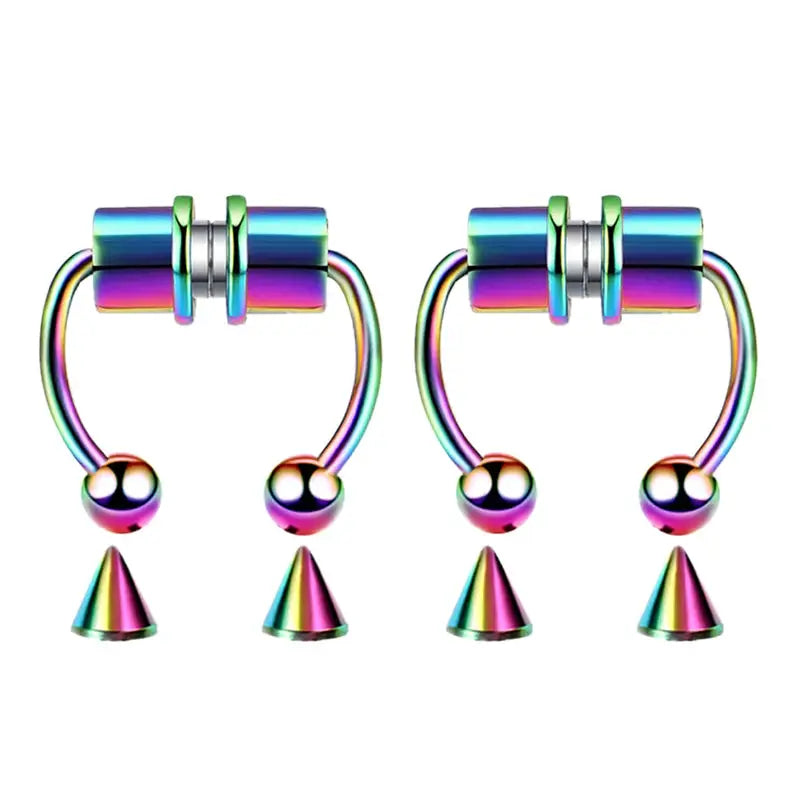 Magnetic Nose Ring Hoop Septum Clip Non Piercing Stainless Steel Hip Hop Punk Fashion Jewelry for Women