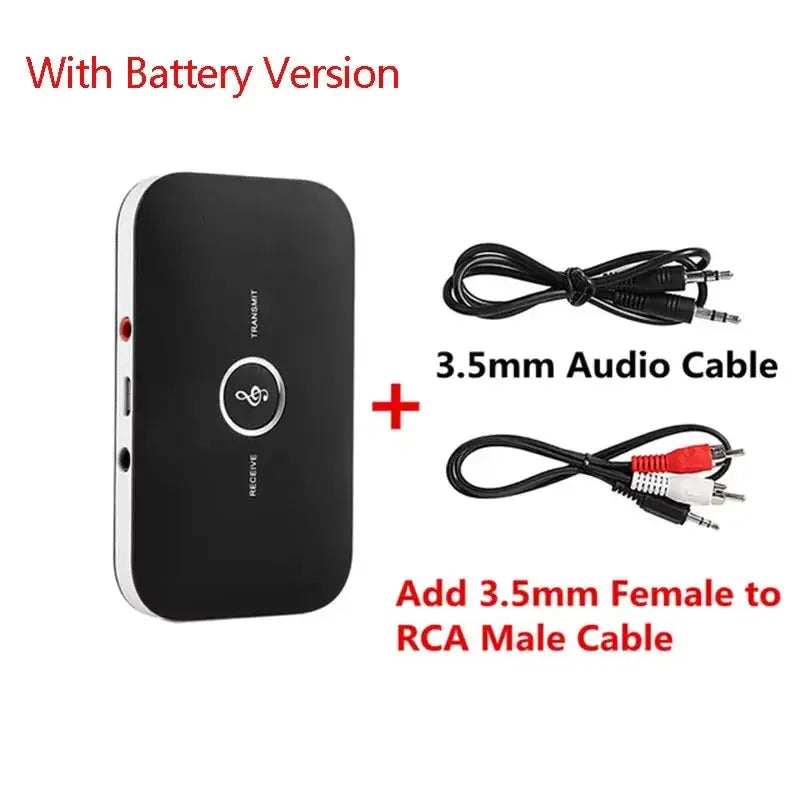 NovaTech Bluetooth 5.0 Audio Transmitter Receiver Dual Mode With RCA 3.5mm AUX USB Dongle for Car TV PC