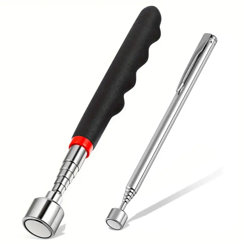 Simples Market telescoping magnetic pick-up tool with black ergonomic handle and chrome shaft