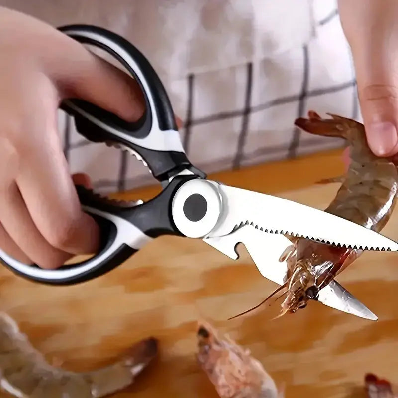 Heavy Duty Stainless Steel Kitchen Scissors Multifunctional Food Scissors For Poultry Herbs Vegetables Pizza And Salad