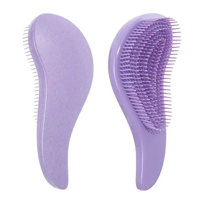 Magic detangling hairbrush Simples Market, purple wheat-straw with anti-static scalp-massage bristles