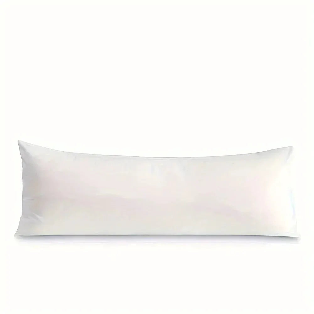 Simples Market 1pc Luxurious Body Pillow Cover, double brushed polyester, white, 20x54