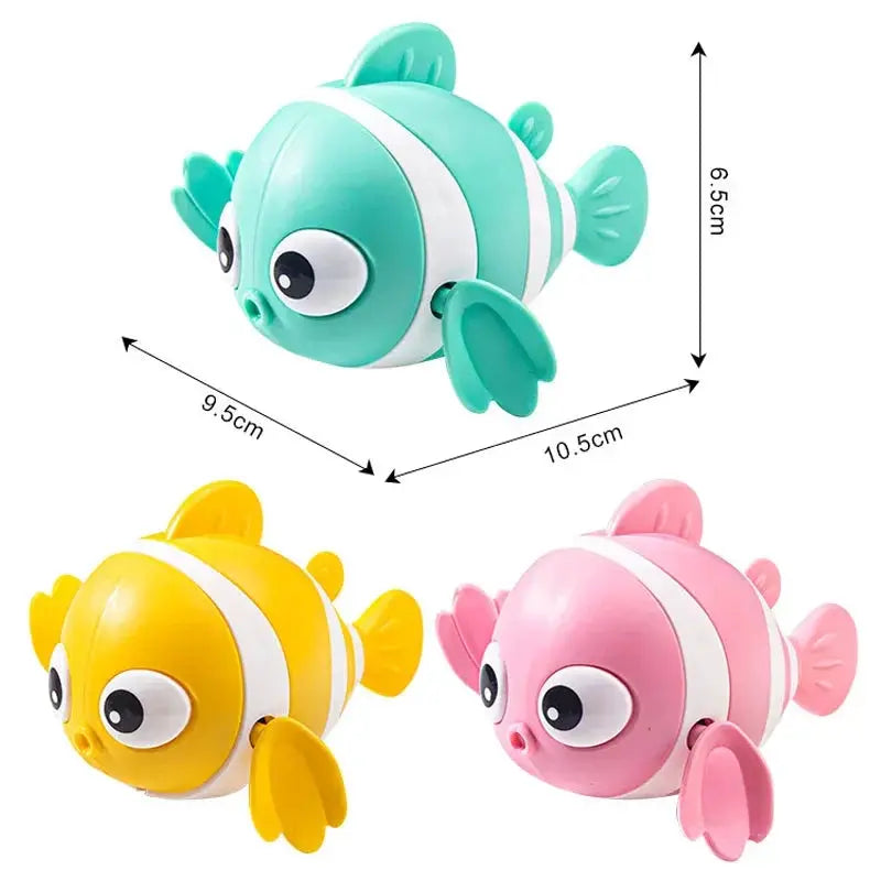 Baby Bath Toys Cute Floating Wind Up Fish Cartoon Animals Water Game Classic Clockwork Toys For Toddlers