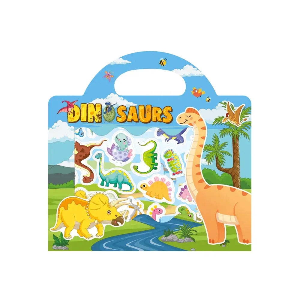 Reusable Scene Sticker Books For Kids Diy Puzzle Stickers Cartoon Animals Learning Cognition Toys Gift