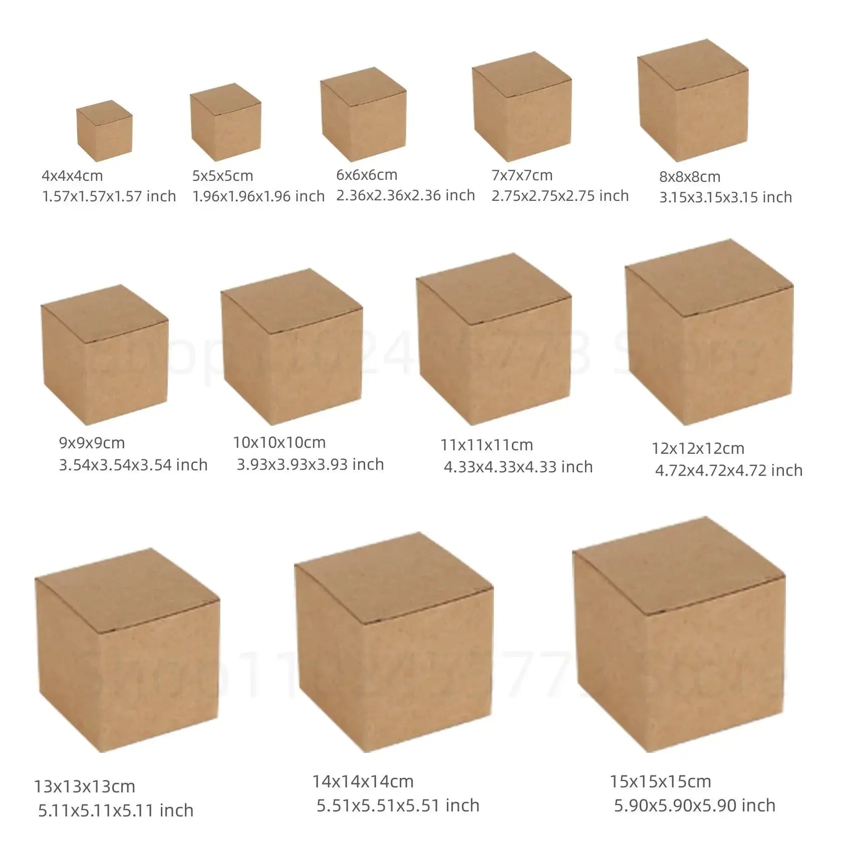 Square Folding Kraft Paper Box Set White Black Brown 20 Or 50 Pack Candle Gift Box For Weddings Party Favors