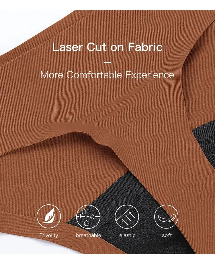 Menstrual panties fabric mockup in brown by Simples Market with laser-cut design and breathable, elastic, soft features