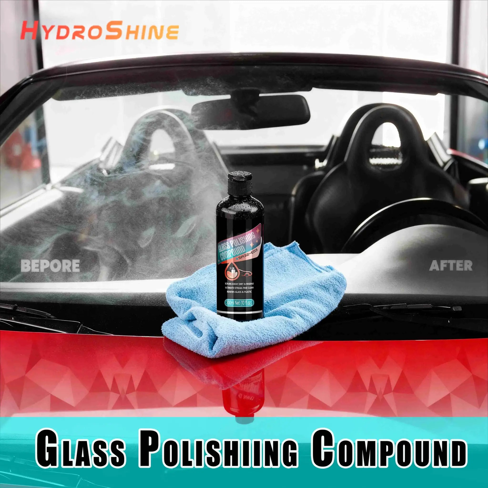 Hydroshine Glass Polishing Compound Windshield Cleaner Scratch Repair