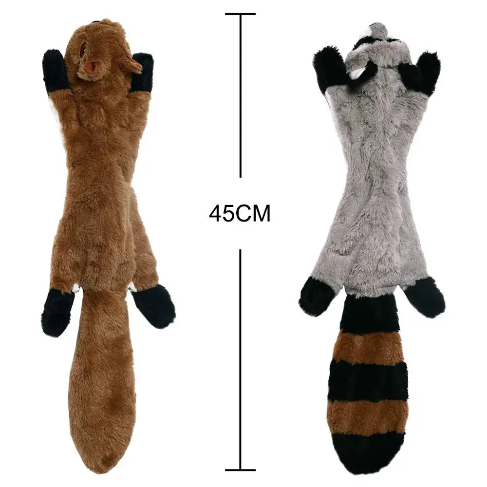 No Stuffing Simulated Animal Dog Toy With Squeakers Durable Plush Crinkle Squeaky Chew Toy For Fetching