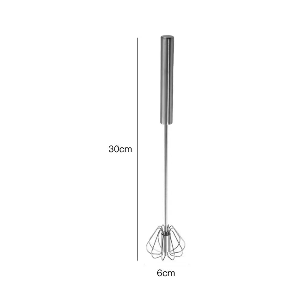 EverMix Stainless Steel Rotary Whisk Semi Automatic Mixer For Cream And Eggs In The Kitchen