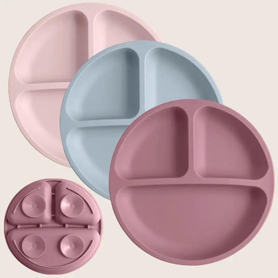 Silicone Suction Plate For Babies BPA Free Toddler Dining Dish With Suction Base Non Slip Tableware Kids Feeding Bowl