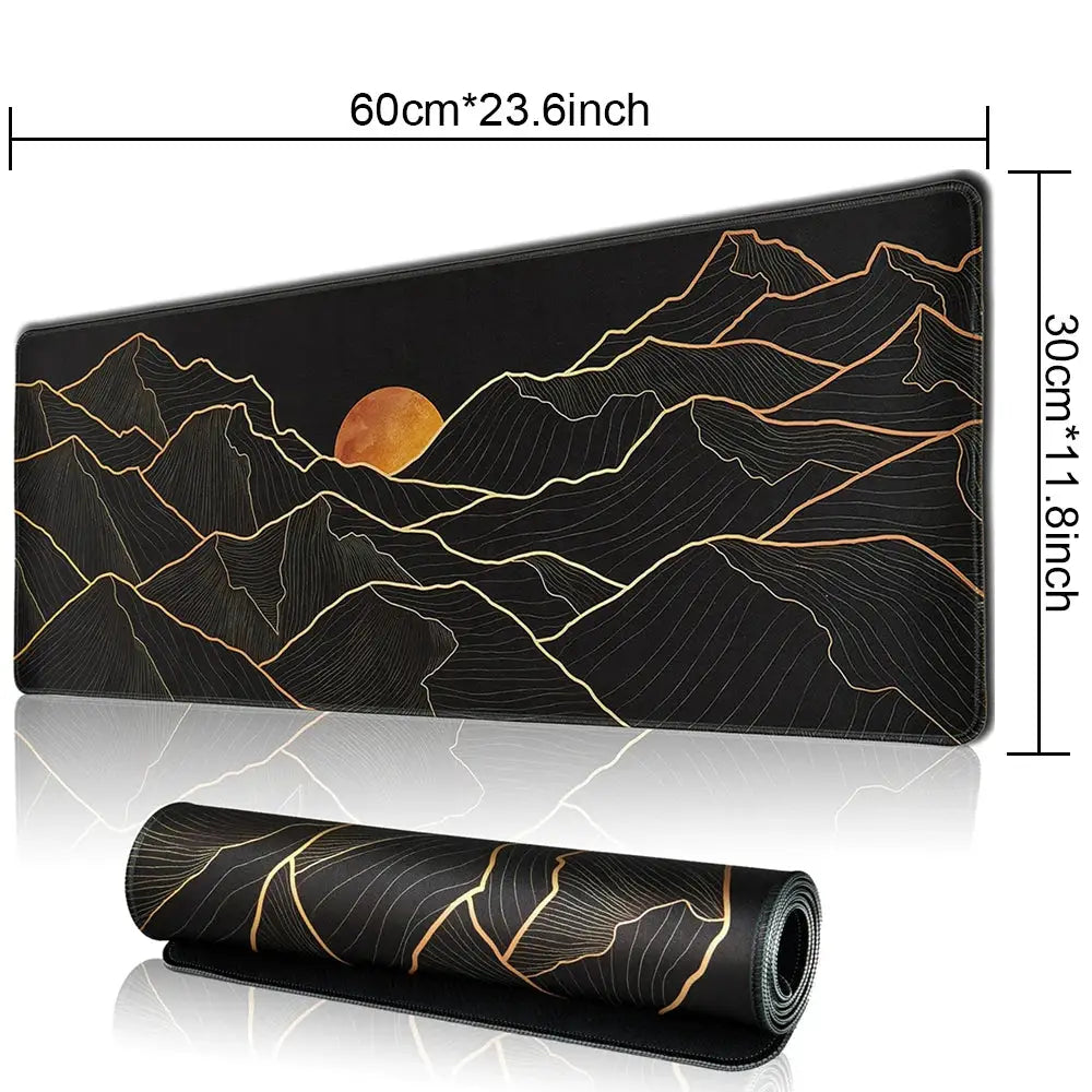 Large Extended Gaming Mouse Pad With Stitched Edges And Non Slip Rubber Base For Desk