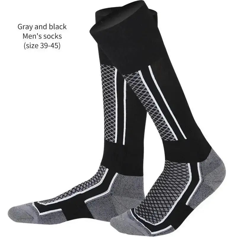 Dizetion Winter Warm Thickening Ski Stockings For Women Men Children Outdoor Anti Cold High Altitude Sports Socks