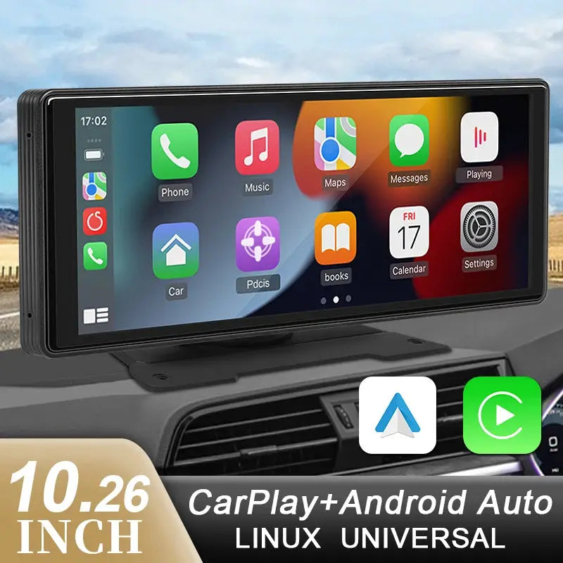 10.26 Inch Car Mirror Radio CarPlay Android Auto Bluetooth USB