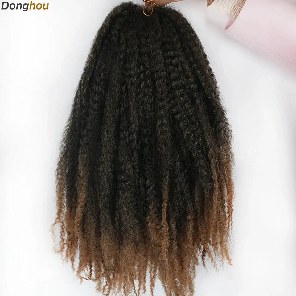 Marley Hair 18in synthetic braiding hair, ombre black to brown to blonde grey by Simples Market