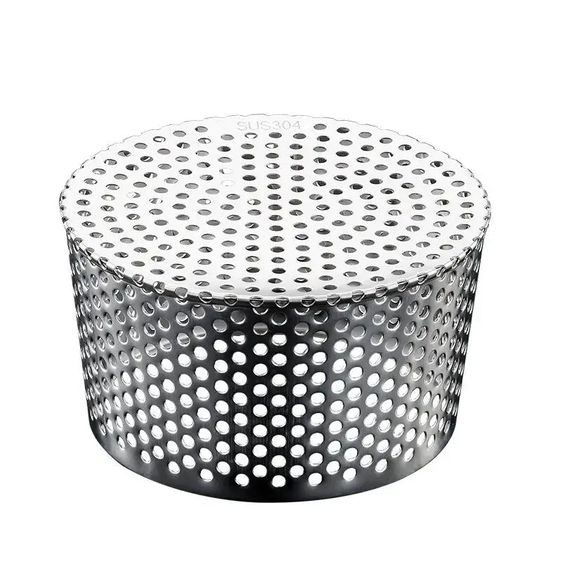 Floor drain insert, Simples Market 304 stainless steel perforated cylinder for outdoor terrace drainage