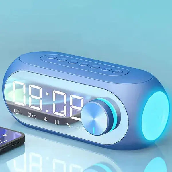 G-50 Bluetooth Alarm Clock Speaker With FM Radio TF Card Playback Dual Alarm Portable Subwoofer Lamp