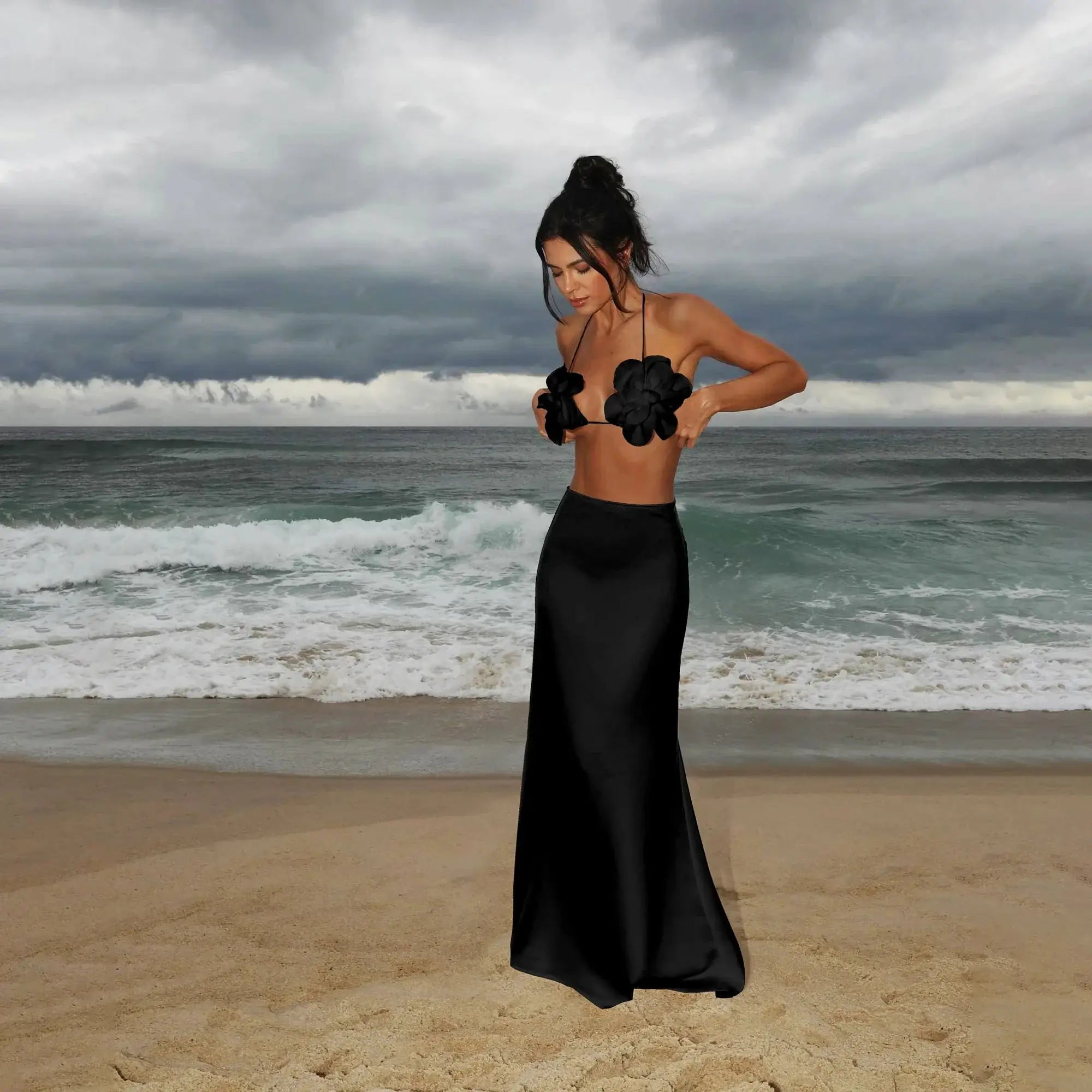 Women Sexy Bikini Set With Skirt Bandage Swimwear 3 Piece Brazilian Style Bathing Suit A Line Skirt Summer