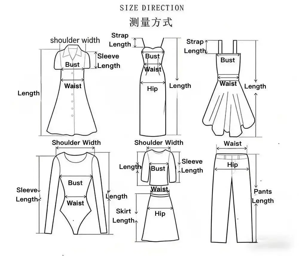 Size guide for ladies blazer and shorts showing bust, waist, hip, shoulder width and length measurements.