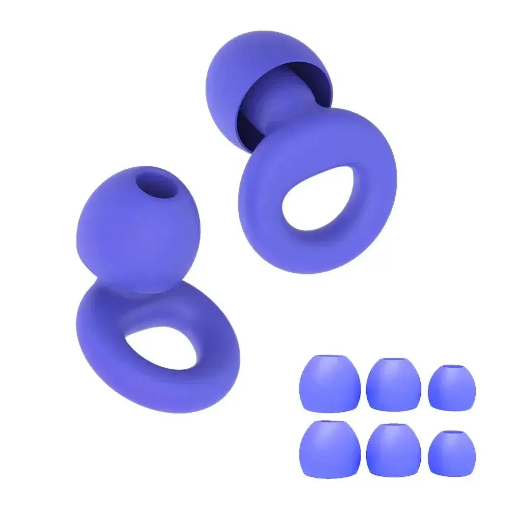 HUAK Quiet Ear Plugs Noise Reduction Reusable Hearing Protection 8 Soft Silicone Ear Tips XS S M L Sleep Swim Work