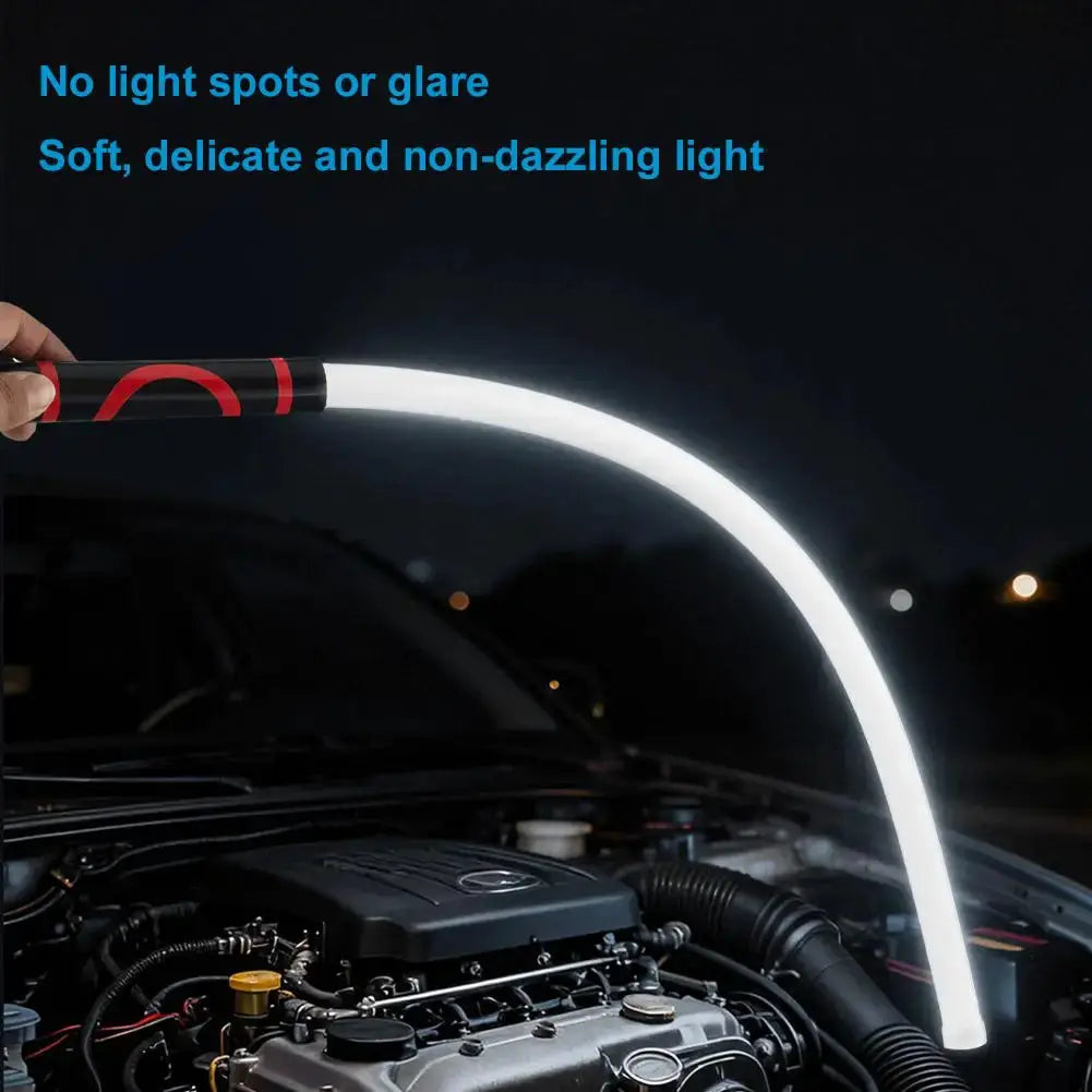 Simples Market 73cm flexible LED flashlight work light for car repair, curved white glow over engine bay